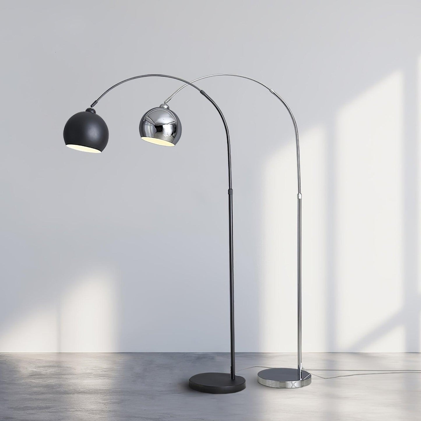 Angler Floor Lamp with Adjustable Head and LED Light