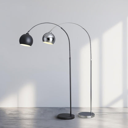 Angler Floor Lamp with Adjustable Head and LED Light