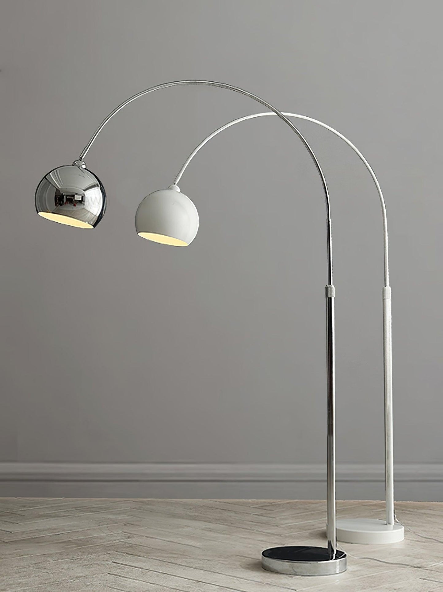 Angler Floor Lamp with Adjustable Head and LED Light