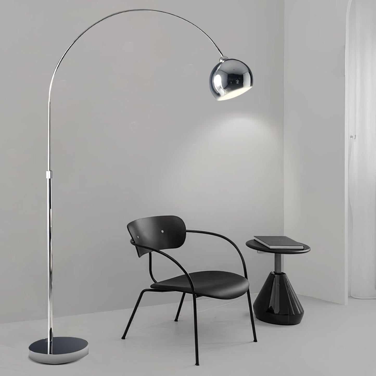 Angler Floor Lamp with Adjustable Head and LED Light