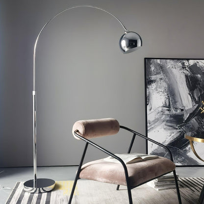 Angler Floor Lamp with Adjustable Head and LED Light