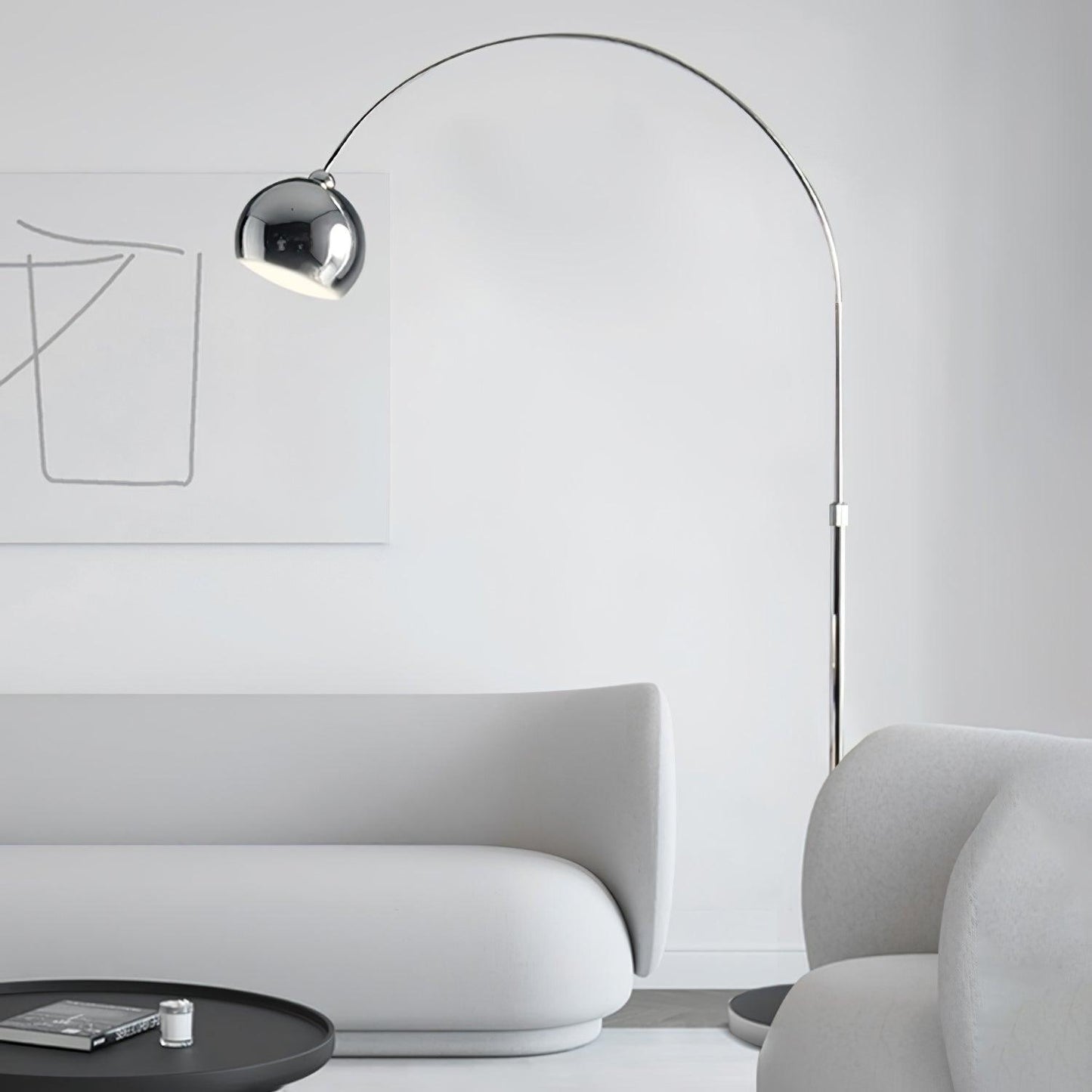 Angler Floor Lamp with Adjustable Head and LED Light