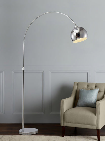 Angler Floor Lamp with Adjustable Head and LED Light