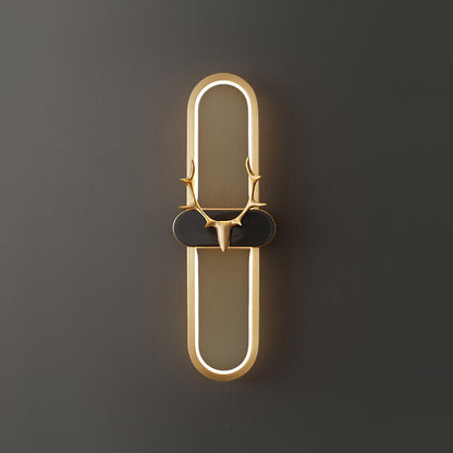 Antlers Halo Wall Lamp - Dimmable LED Brass Indoor Lighting