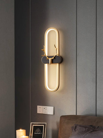 Antlers Halo Wall Lamp - Dimmable LED Brass Indoor Lighting