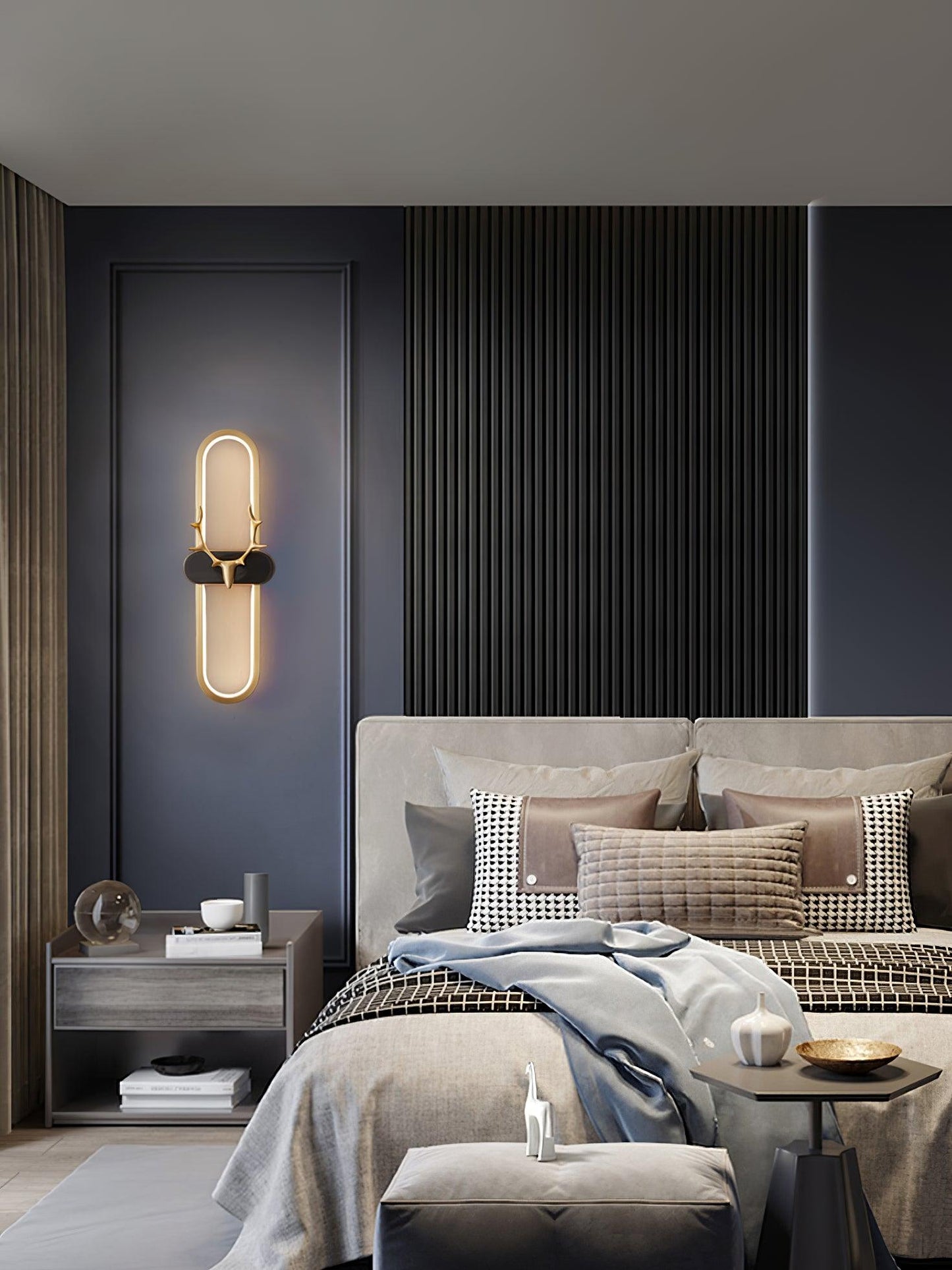 Antlers Halo Wall Lamp - Dimmable LED Brass Indoor Lighting