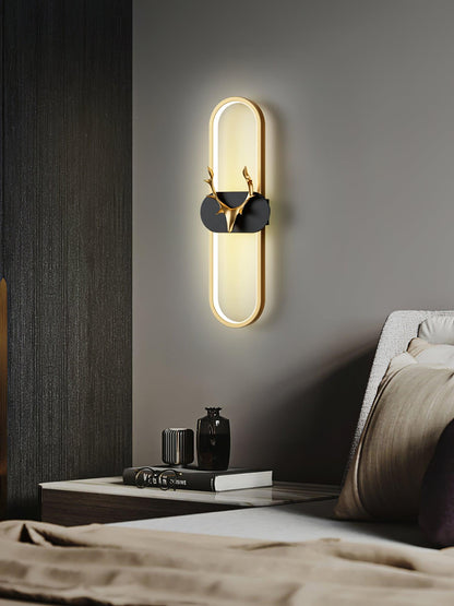 Antlers Halo Wall Lamp - Dimmable LED Brass Indoor Lighting