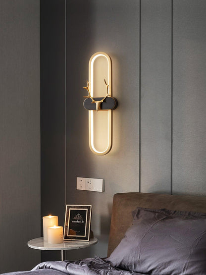 Antlers Halo Wall Lamp - Dimmable LED Brass Indoor Lighting