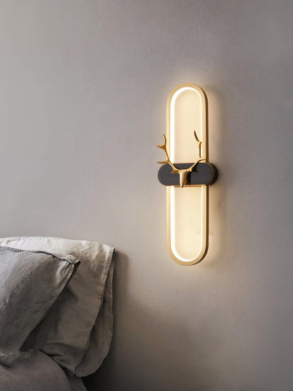 Antlers Halo Wall Lamp - Dimmable LED Brass Indoor Lighting