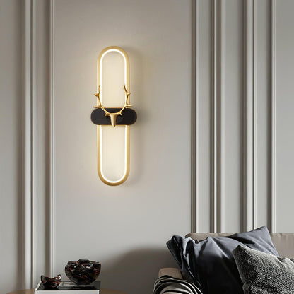 Antlers Halo Wall Lamp - Dimmable LED Brass Indoor Lighting