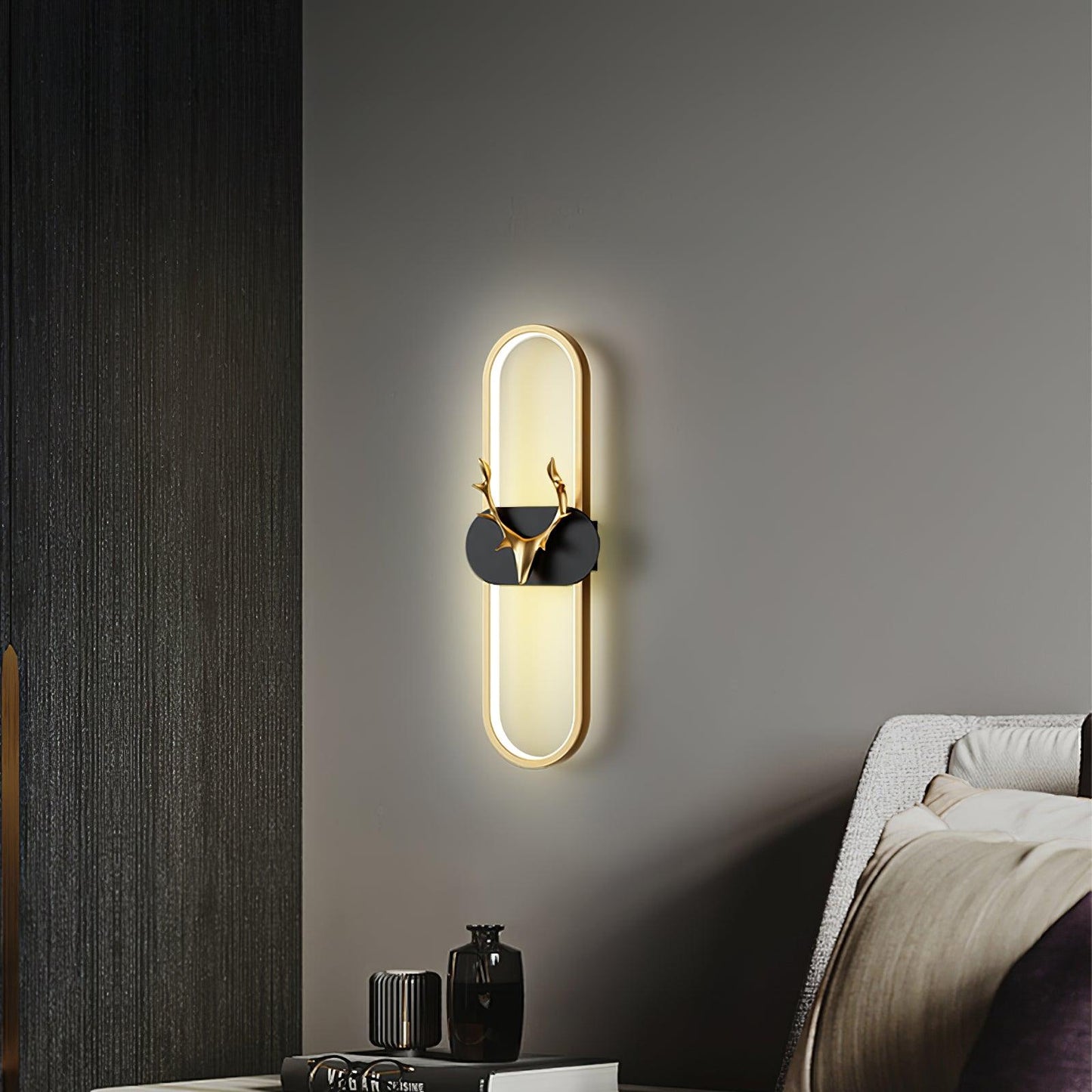 Antlers Halo Wall Lamp - Dimmable LED Brass Indoor Lighting