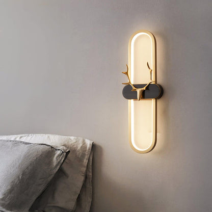 Antlers Halo Wall Lamp - Dimmable LED Brass Indoor Lighting