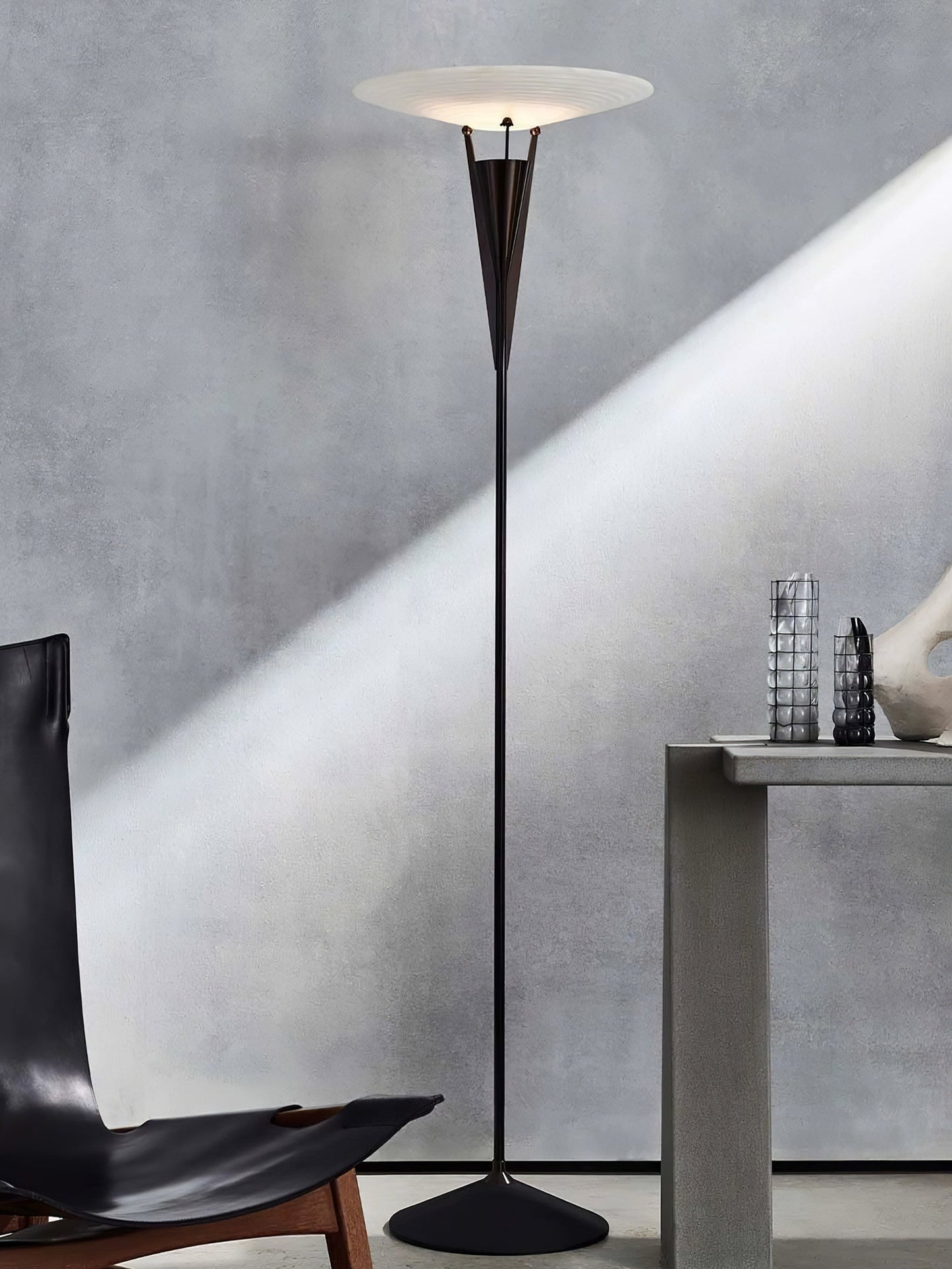 Aragon Floor Lamp LED Modern Design Black Copper Finish