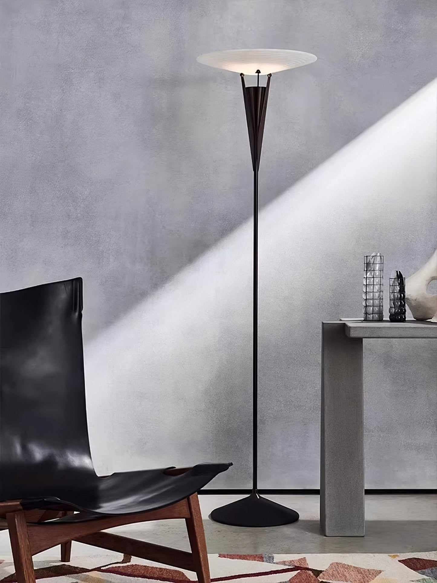 Aragon Floor Lamp LED Modern Design Black Copper Finish