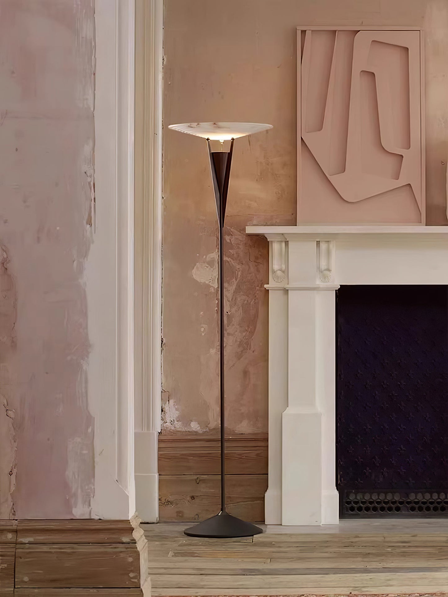 Aragon Floor Lamp LED Modern Design Black Copper Finish