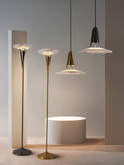 Aragon Floor Lamp LED Modern Design Black Copper Finish