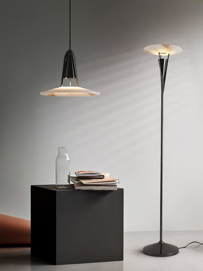 Aragon Floor Lamp LED Modern Design Black Copper Finish