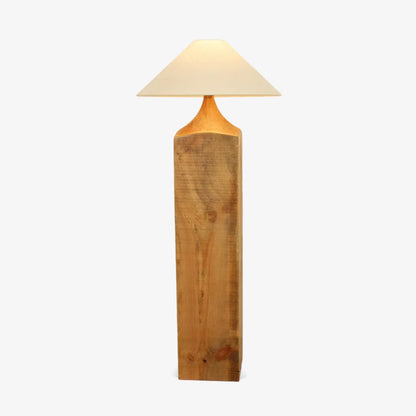 Arboreal Whisper Floor Lamp - LED, Wooden Base, Indoor Lighting