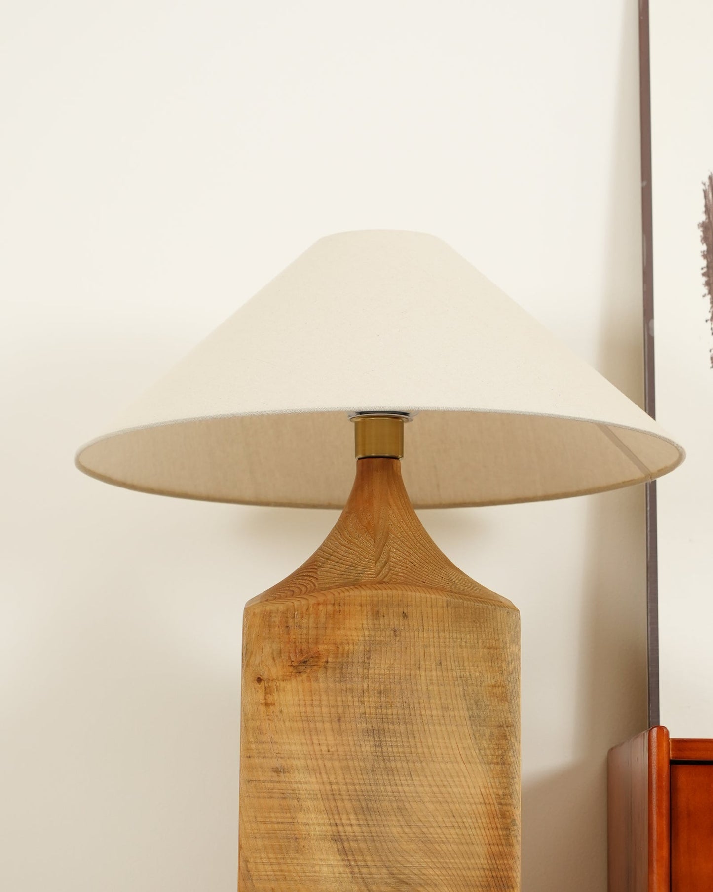 Arboreal Whisper Floor Lamp - LED, Wooden Base, Indoor Lighting