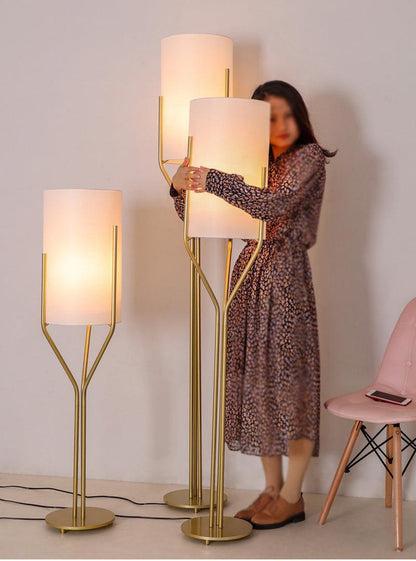 Arborescence Floor Lamp with LED, Adjustable Height, Brass Finishes