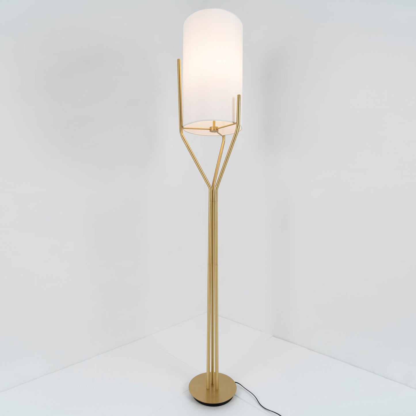 Arborescence Floor Lamp with LED, Adjustable Height, Brass Finishes