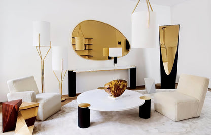 Arborescence Floor Lamp with LED, Adjustable Height, Brass Finishes