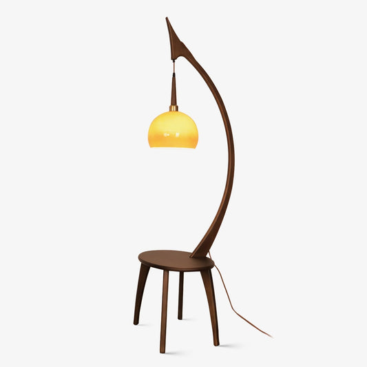Arc Curve Floor Lamp with Side Table - LED, Modern Design