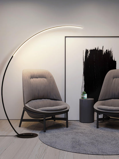 Arc Floor Lamp with Integrated LED - Modern Minimalist Design