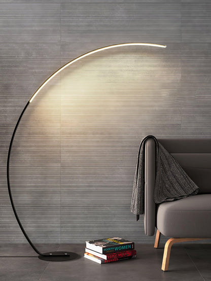 Arc Floor Lamp with Integrated LED - Modern Minimalist Design
