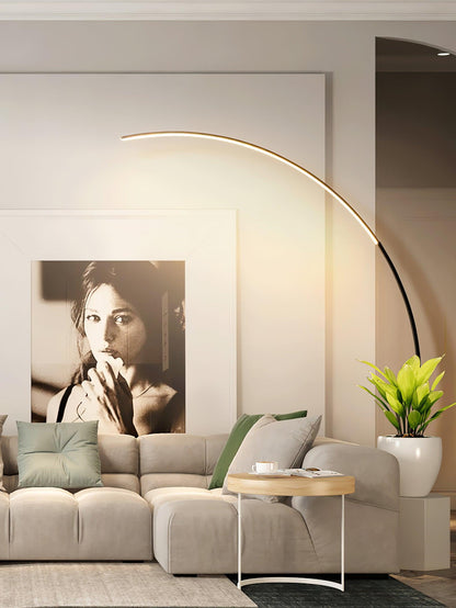 Arc Floor Lamp with Integrated LED - Modern Minimalist Design