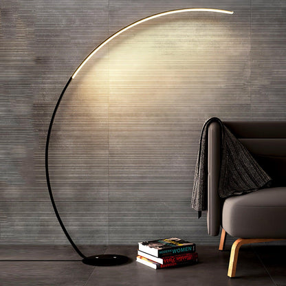 Arc Floor Lamp with Integrated LED - Modern Minimalist Design