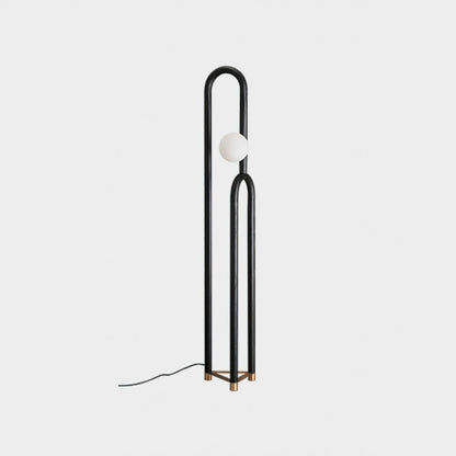 Arc N Floor Lamp with LED Light - Modern Wooden Design