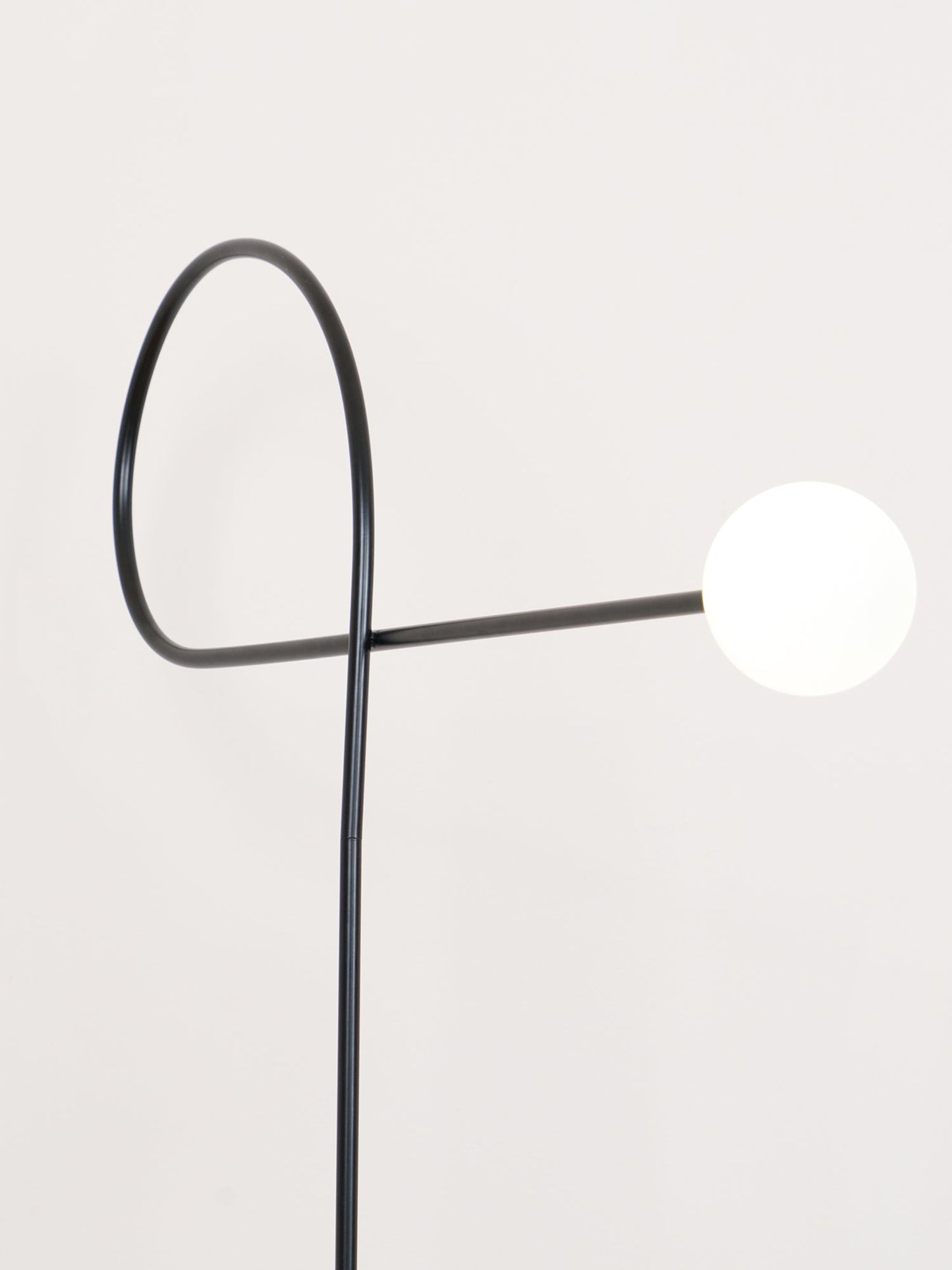 Arcane Orb Floor Lamp - LED Minimalist Black Glass Design