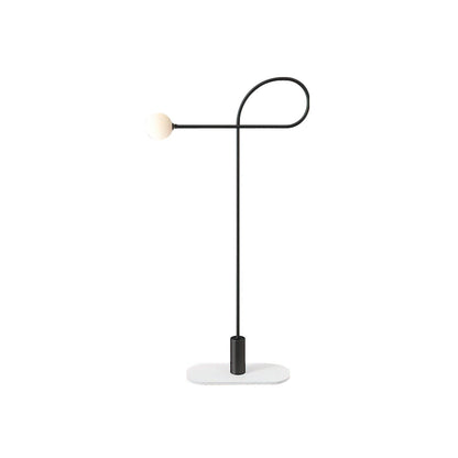 Arcane Orb Floor Lamp - LED Minimalist Black Glass Design