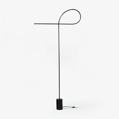 Arcane Orb Floor Lamp - LED Minimalist Black Glass Design