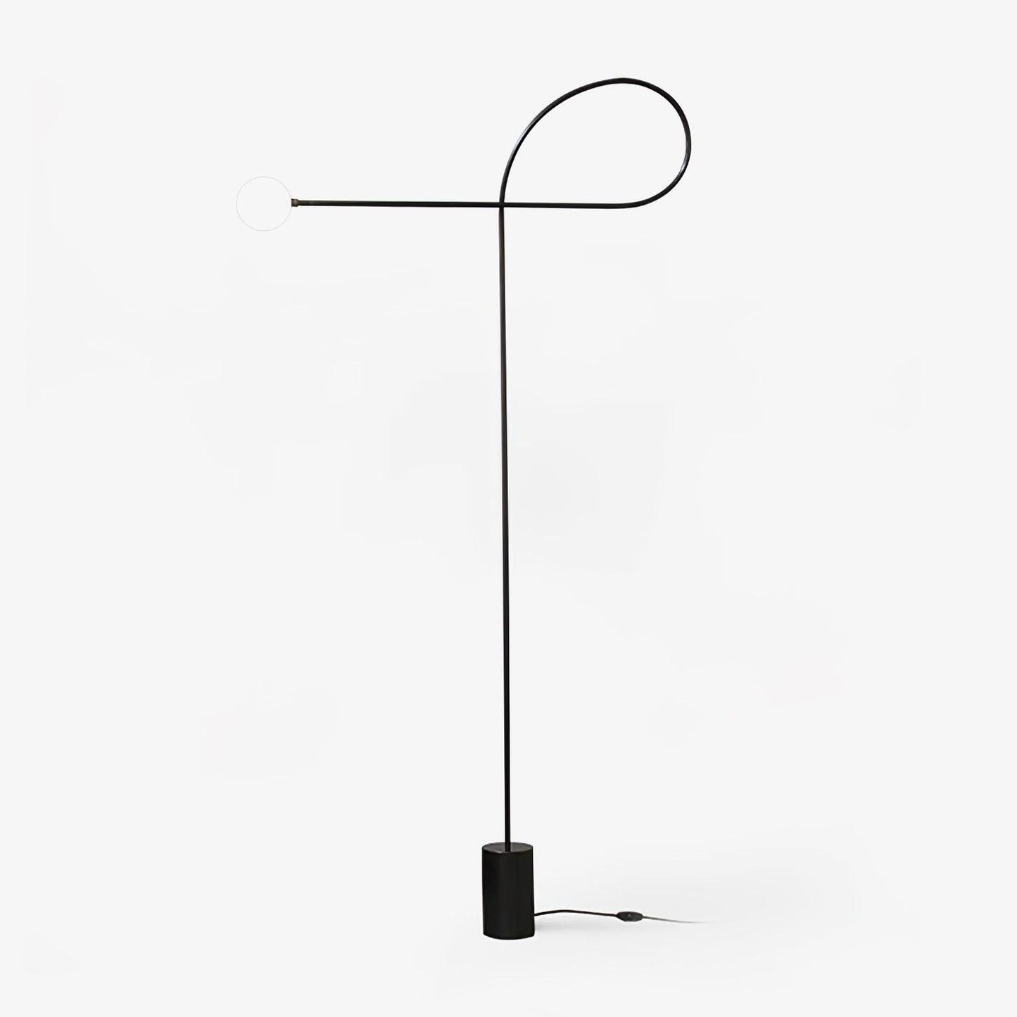Arcane Orb Floor Lamp - LED Minimalist Black Glass Design