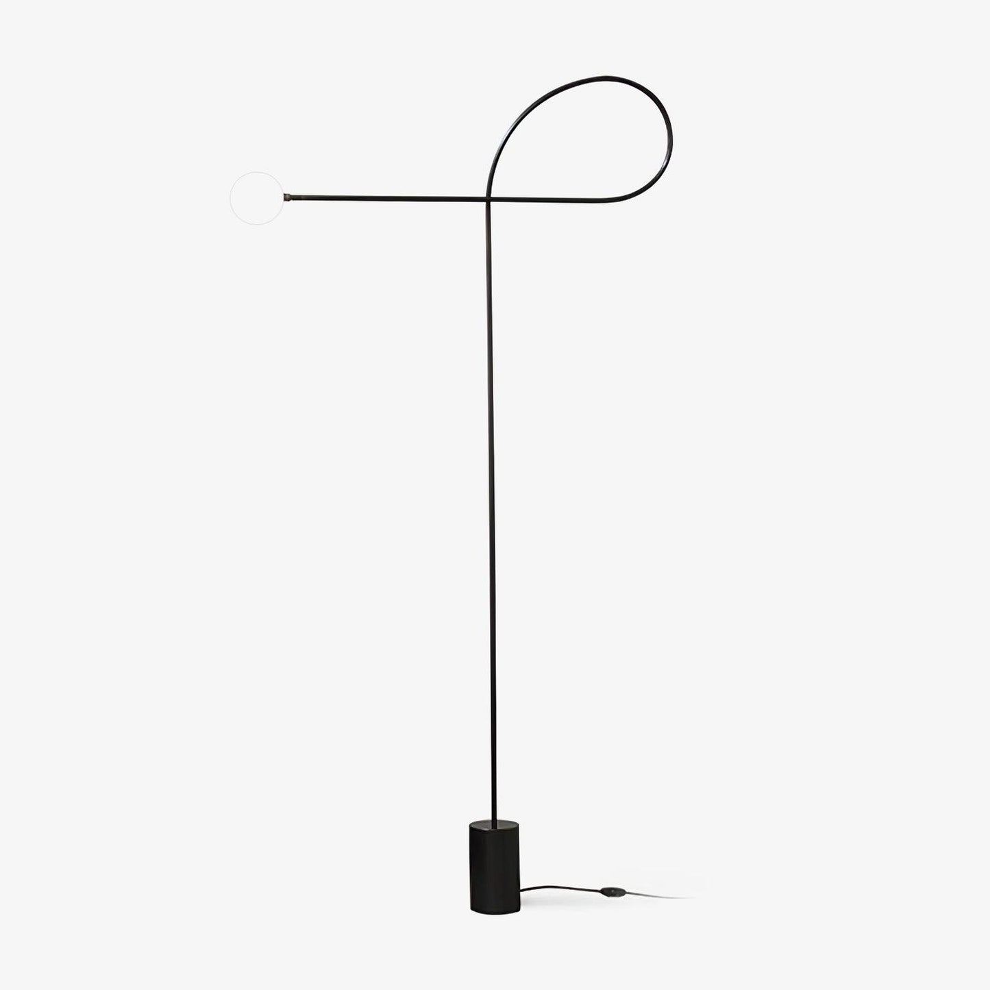 Arcane Orb Floor Lamp - LED Minimalist Black Glass Design