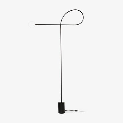 Arcane Orb Floor Lamp - LED Minimalist Black Glass Design