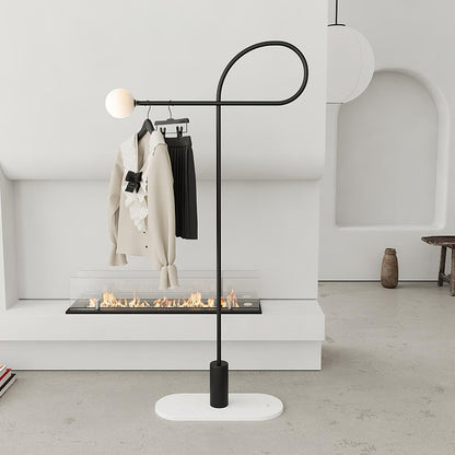 Arcane Orb Floor Lamp - LED Minimalist Black Glass Design