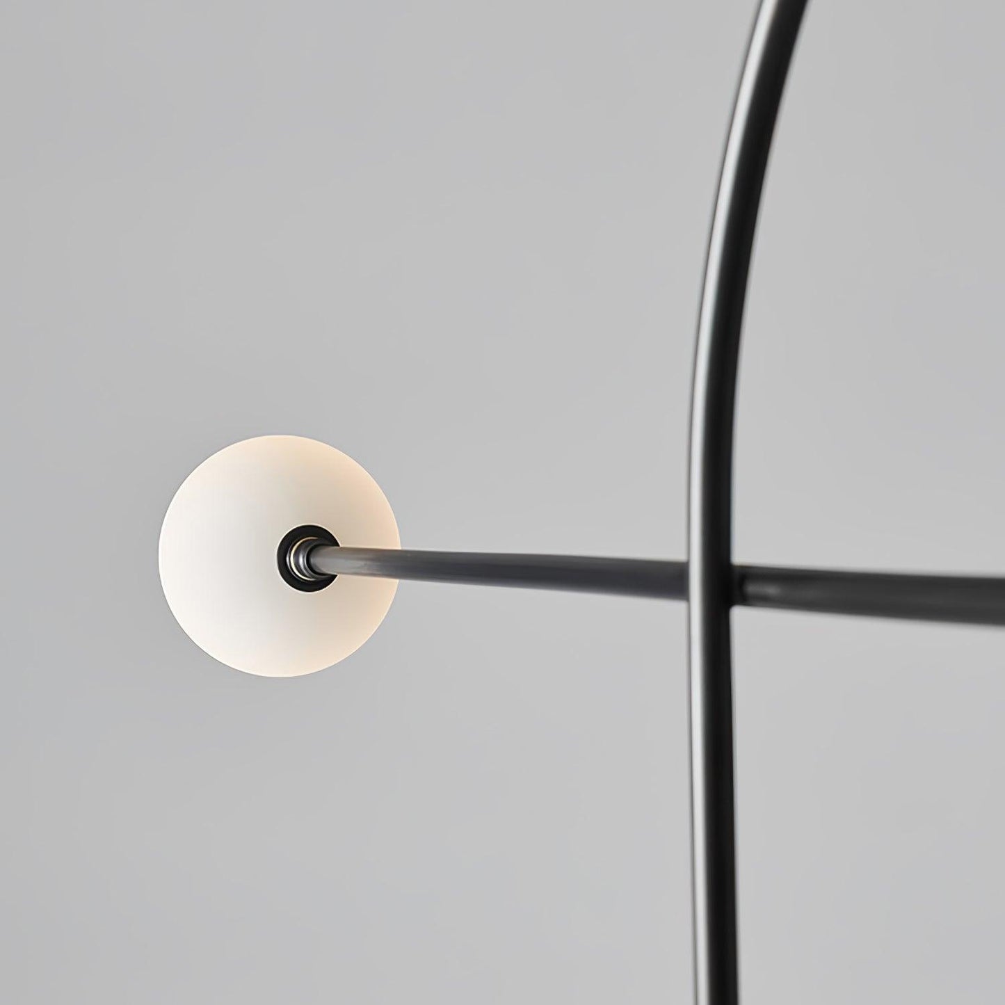 Arcane Orb Floor Lamp - LED Minimalist Black Glass Design