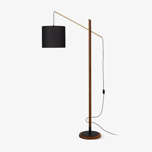 Archer Floor Lamp - Modern Black Metal LED Light, Indoor Use