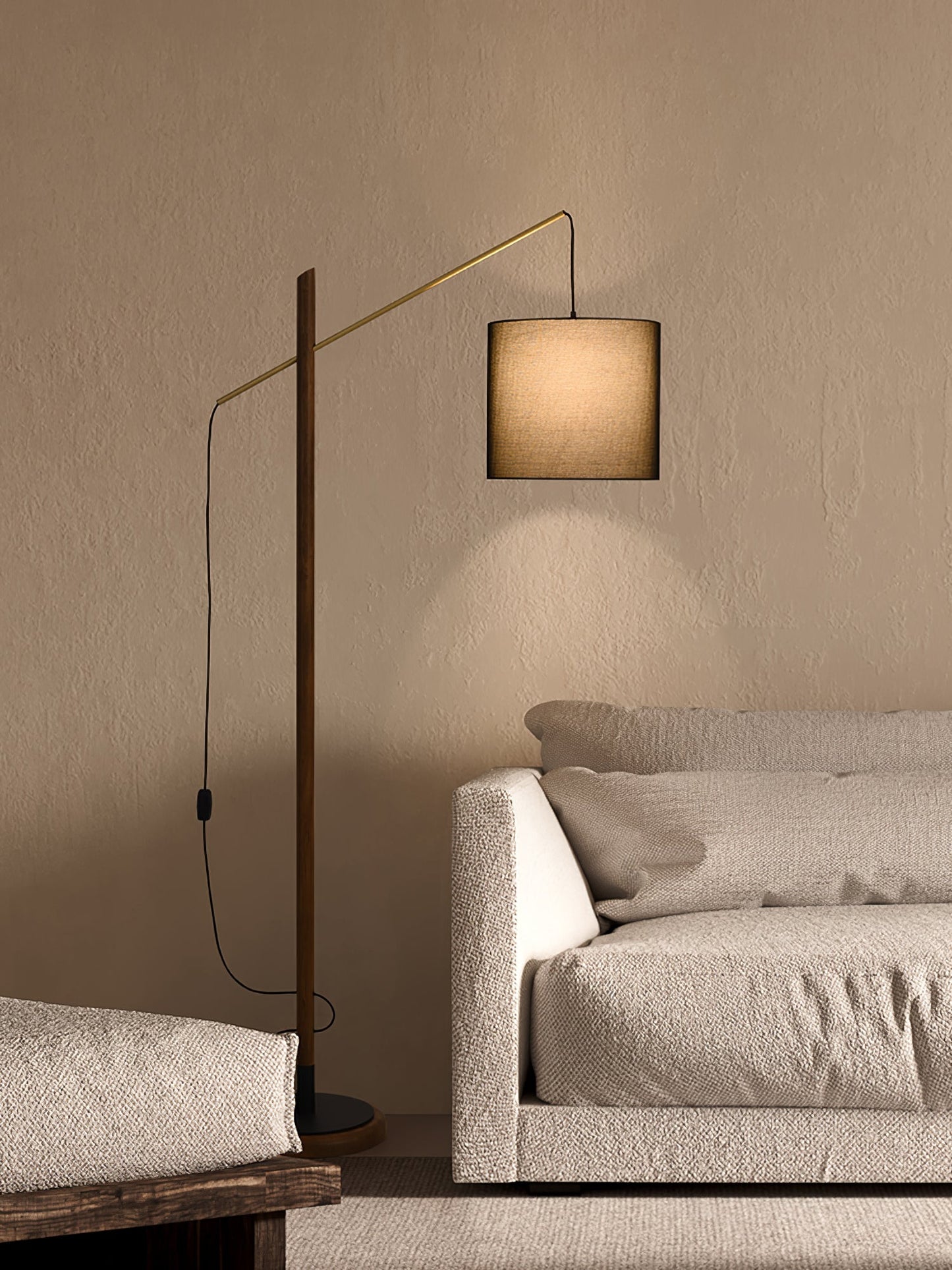 Archer Floor Lamp - Modern Black Metal LED Light, Indoor Use