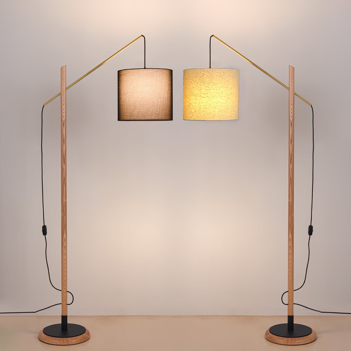 Archer Floor Lamp - Modern Black Metal LED Light, Indoor Use