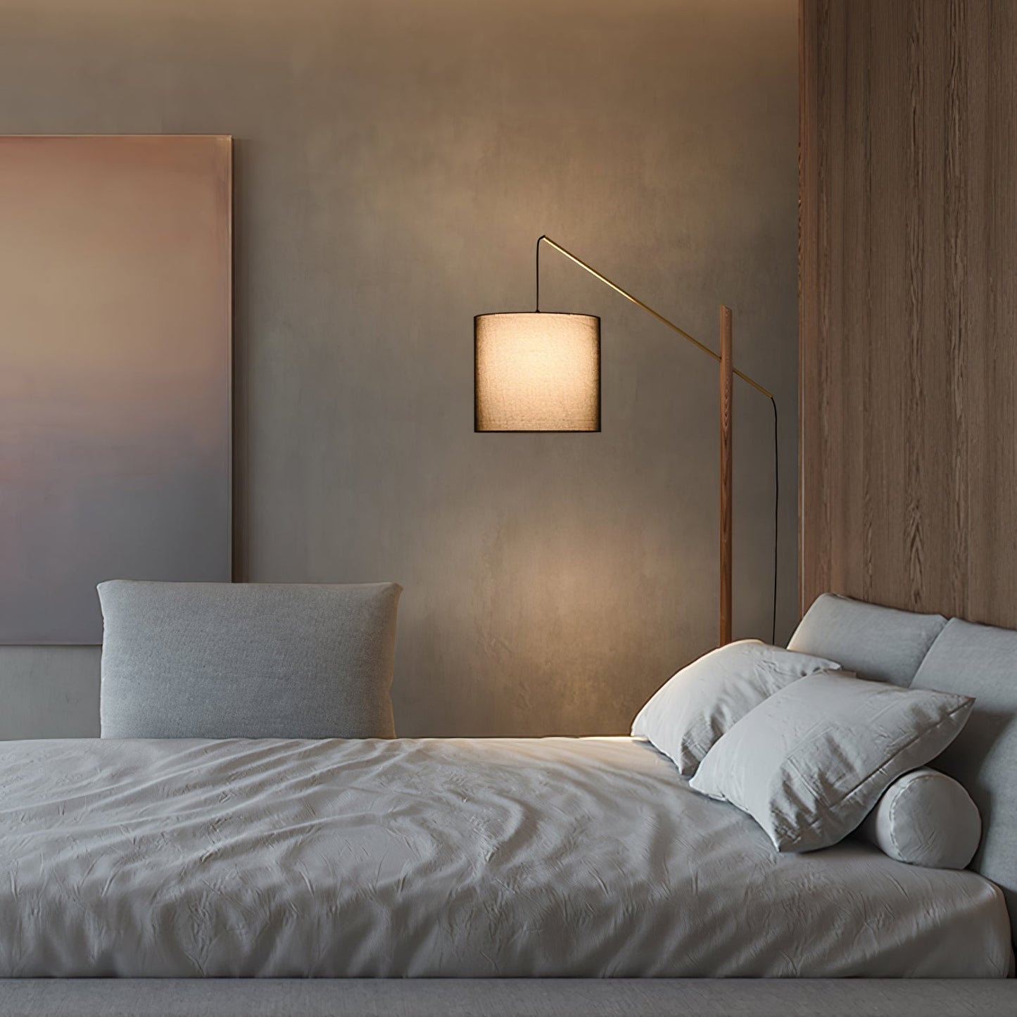 Archer Floor Lamp - Modern Black Metal LED Light, Indoor Use