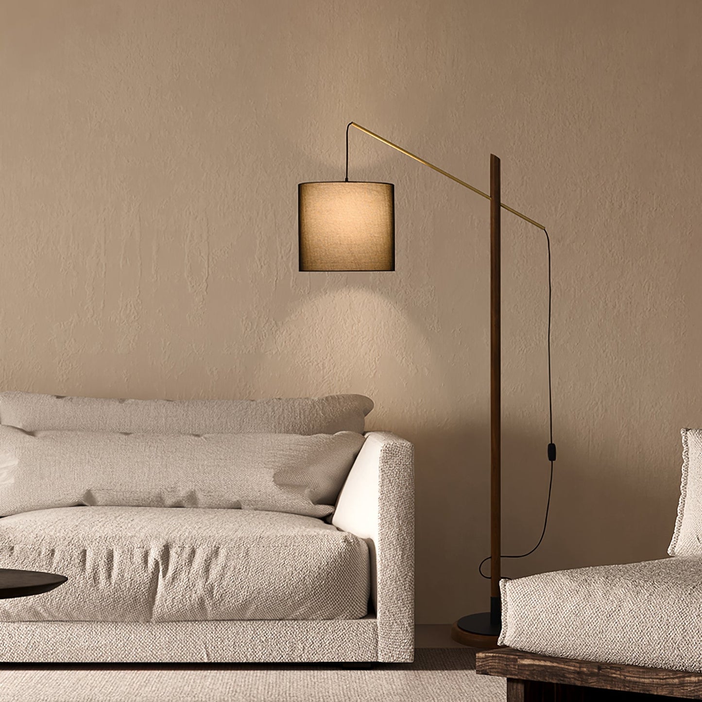 Archer Floor Lamp - Modern Black Metal LED Light, Indoor Use