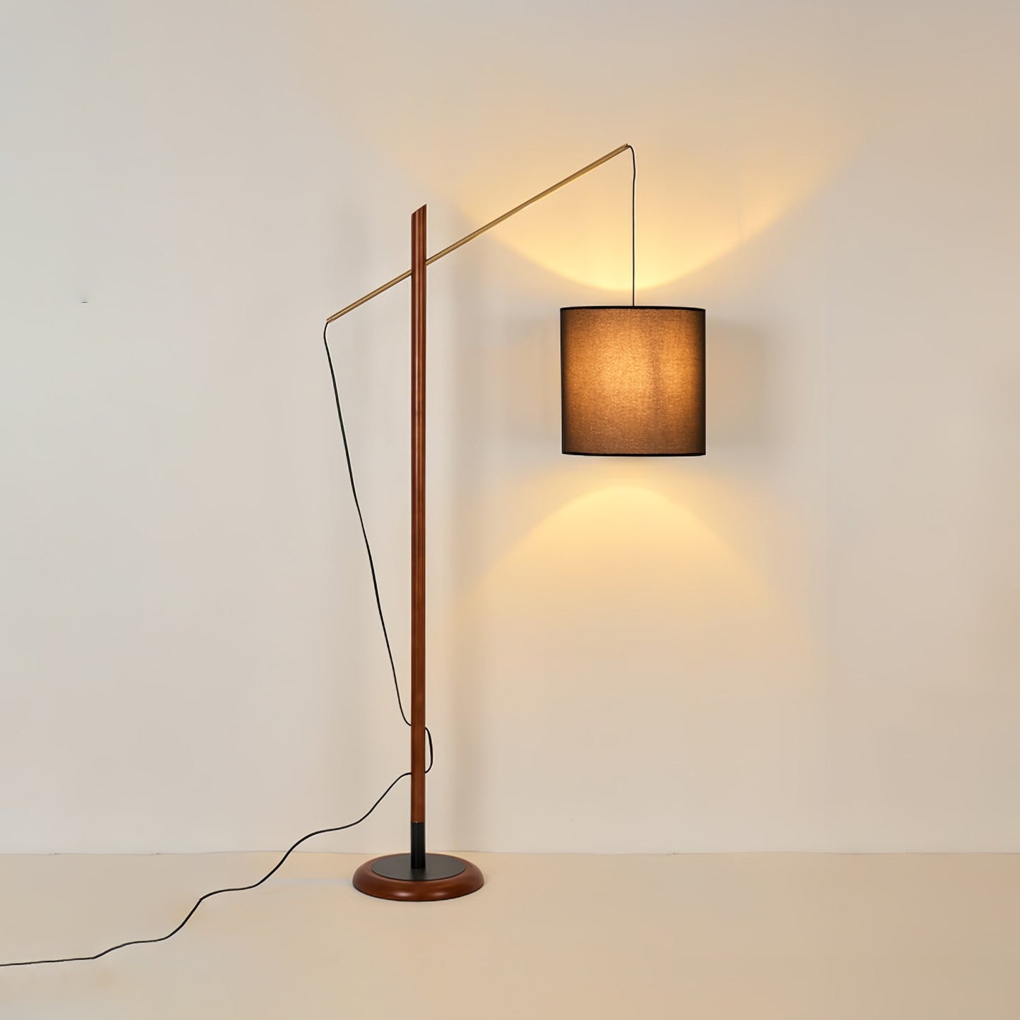 Archer Floor Lamp - Modern Black Metal LED Light, Indoor Use