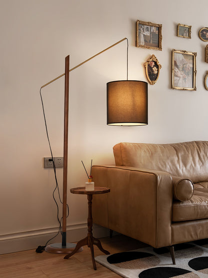 Archer Floor Lamp - Modern Black Metal LED Light, Indoor Use