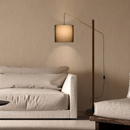 Archer Floor Lamp - Modern Black Metal LED Light, Indoor Use