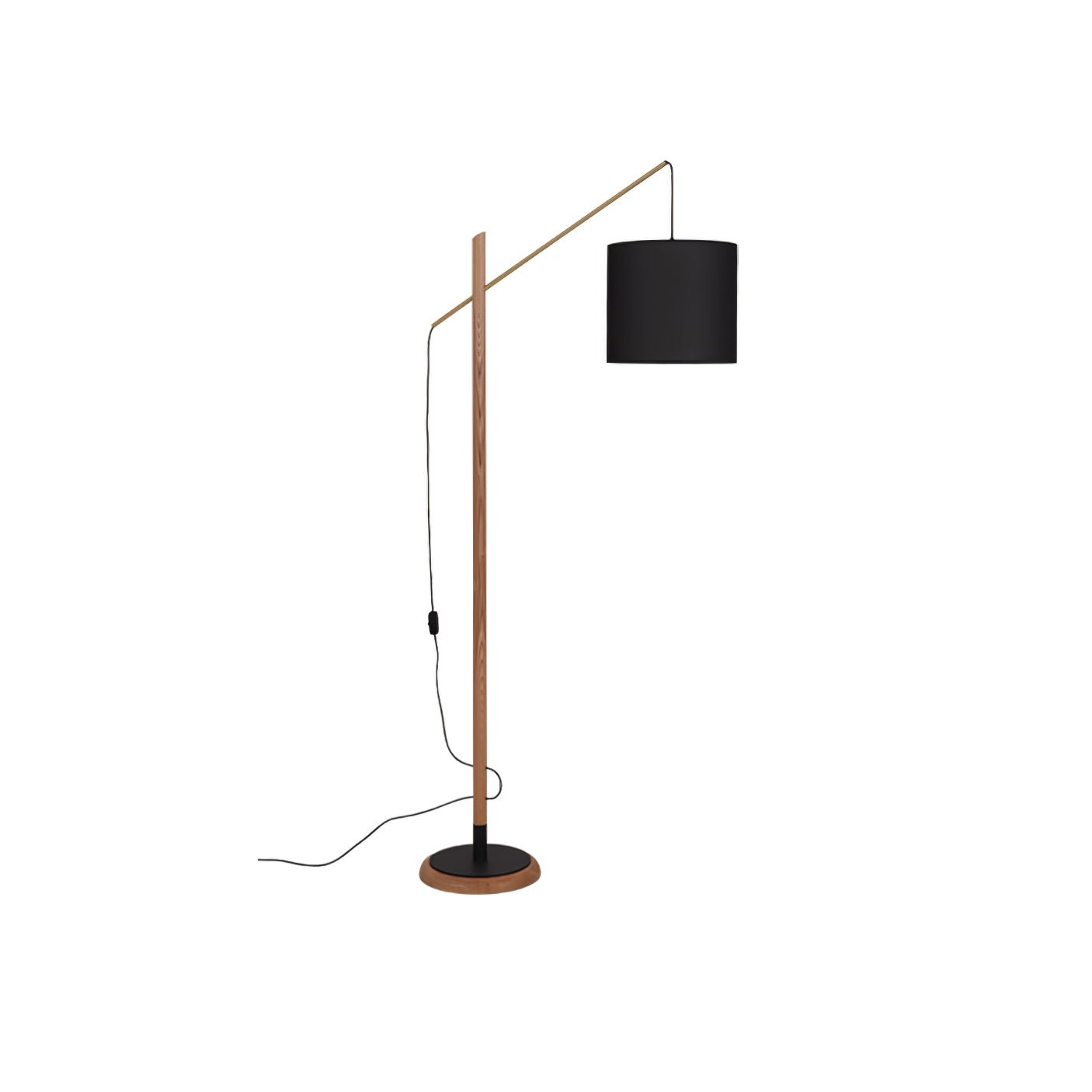 Archer Floor Lamp - Modern Black Metal LED Light, Indoor Use