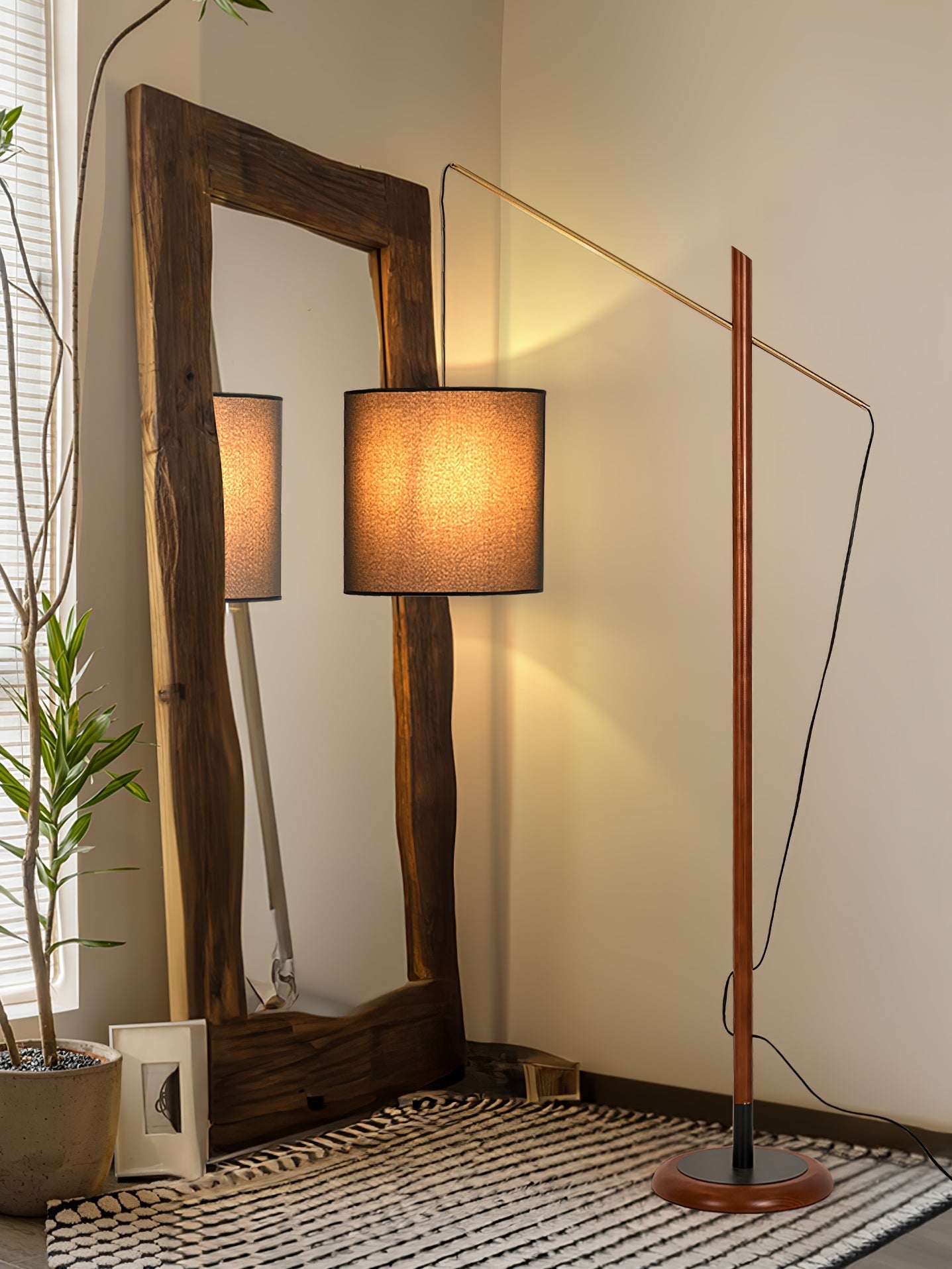 Archer Floor Lamp - Modern Black Metal LED Light, Indoor Use